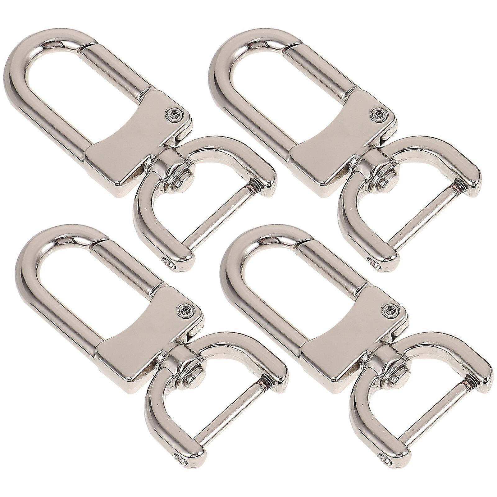 4pcs Silver Detachable Bag Buckles Zinc Alloy Clasp Set for Bag Use Lightweight and Portable