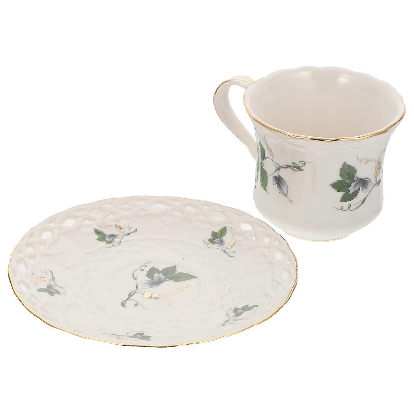 Ceramic China Cup White Co-workers Cafe 15X15X2CM 1Set