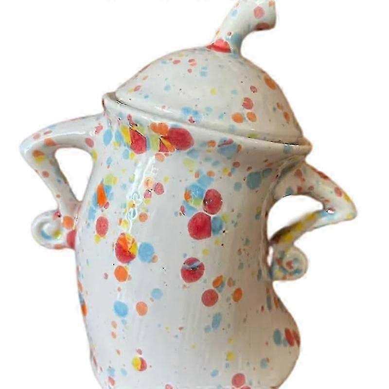 Charming Ceramic Desktop Fun Storage Canister with Personality