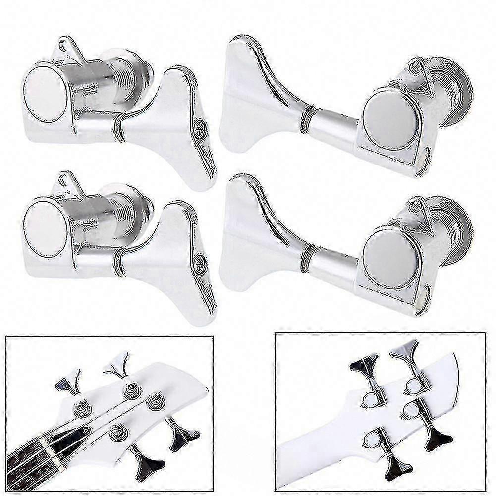4 String Bass Guitar Tuning Pegs Machine Heads Tuners for 4x Keys Black N4n