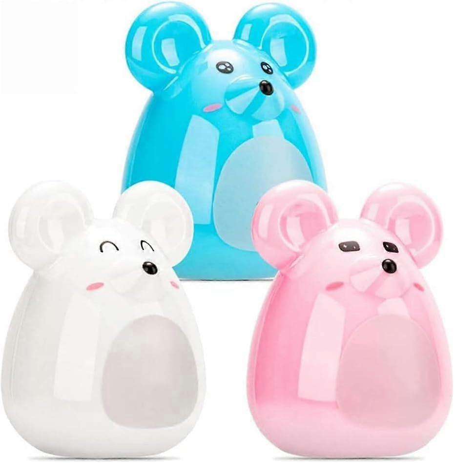 3 Pcs Cartoon Mouse Pencil Sharpener Single Hole Sharpener for Kids Students School Classroom Stationery Mixed Color