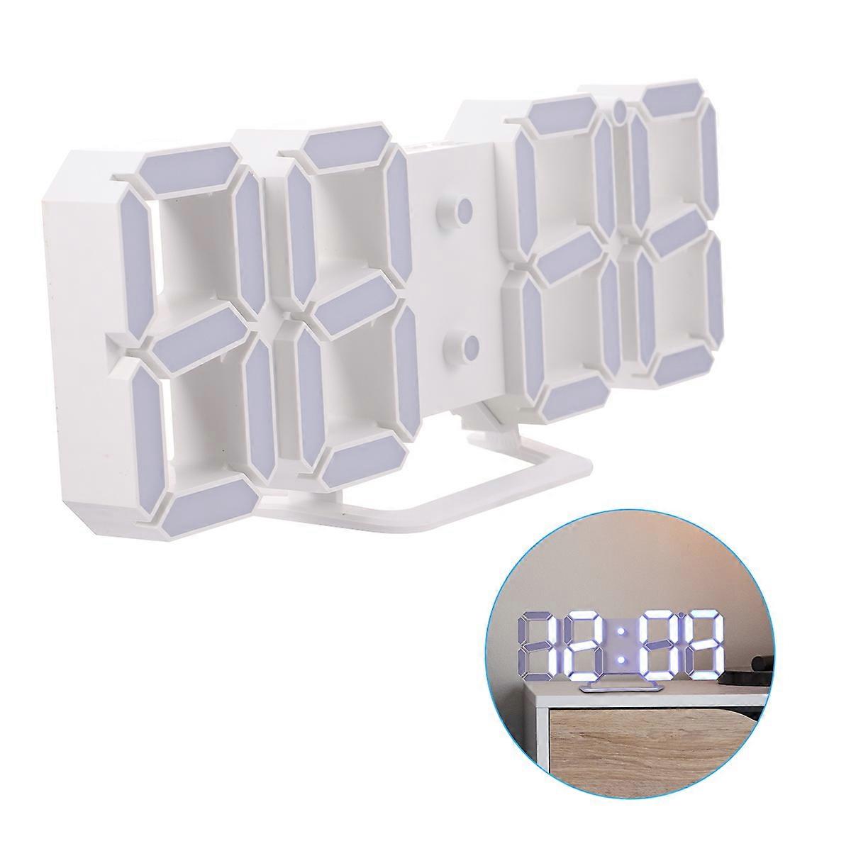 3Dled Digital Clock LED Alarm Clock with Alarm Function Blue Numbers