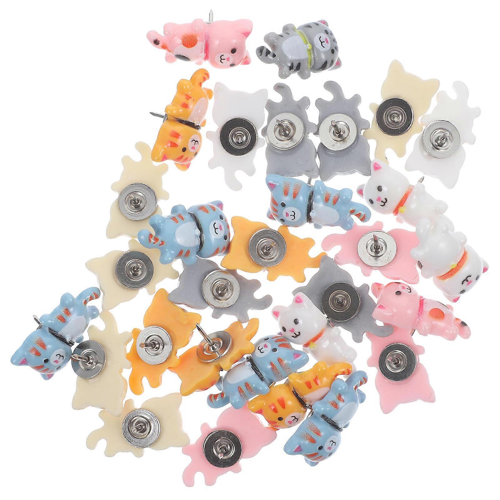 30pcs Cat Push Pins for Decorative Cork Board and Bulletin Board