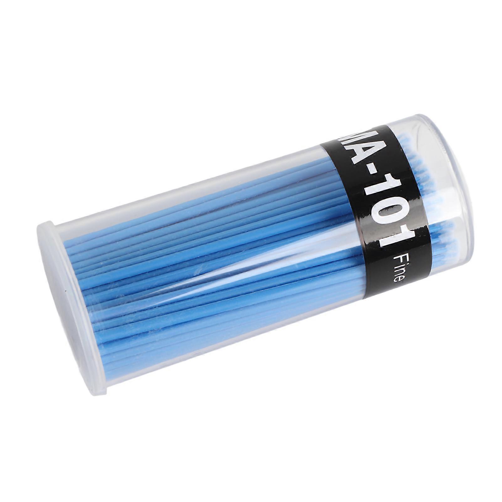 100PCS/Box Lady Micro Disposable Extension Mascara Brush Eyelash Glue Cleaning Stick Blue Large