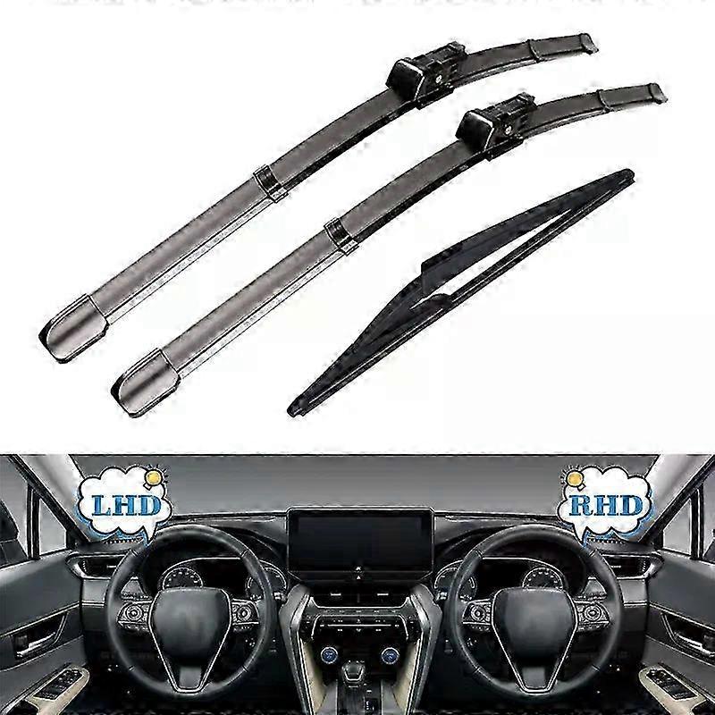 Wiper Blades Set for Suitable Brand H2 2014 - 2022 Front and Rear Windscreen Washer