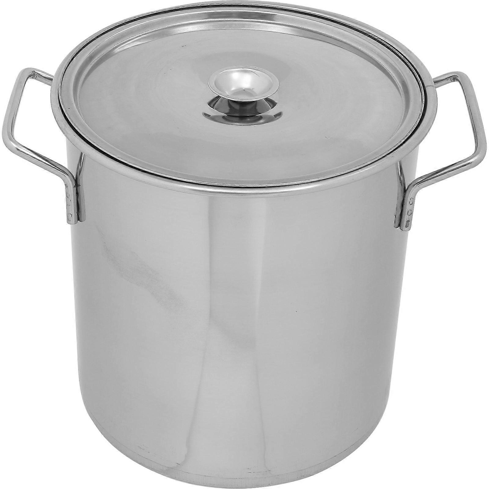 Soup Containers with Lids Stainless Steel Stockpot Multipurpose Factories 23.50X23.00X22.00CM Heat Retention 1Pack