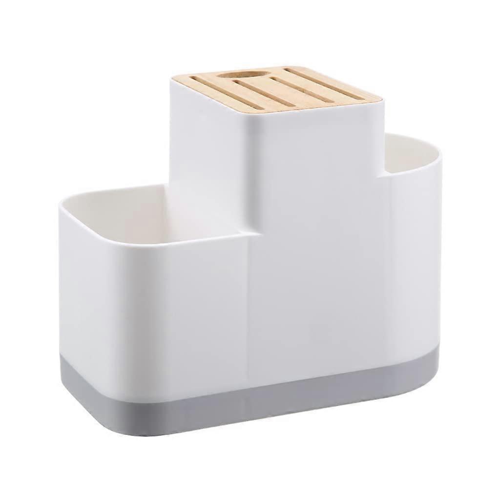 北欧城堡排水带刀槽餐具晾衣架厨房银筷白色