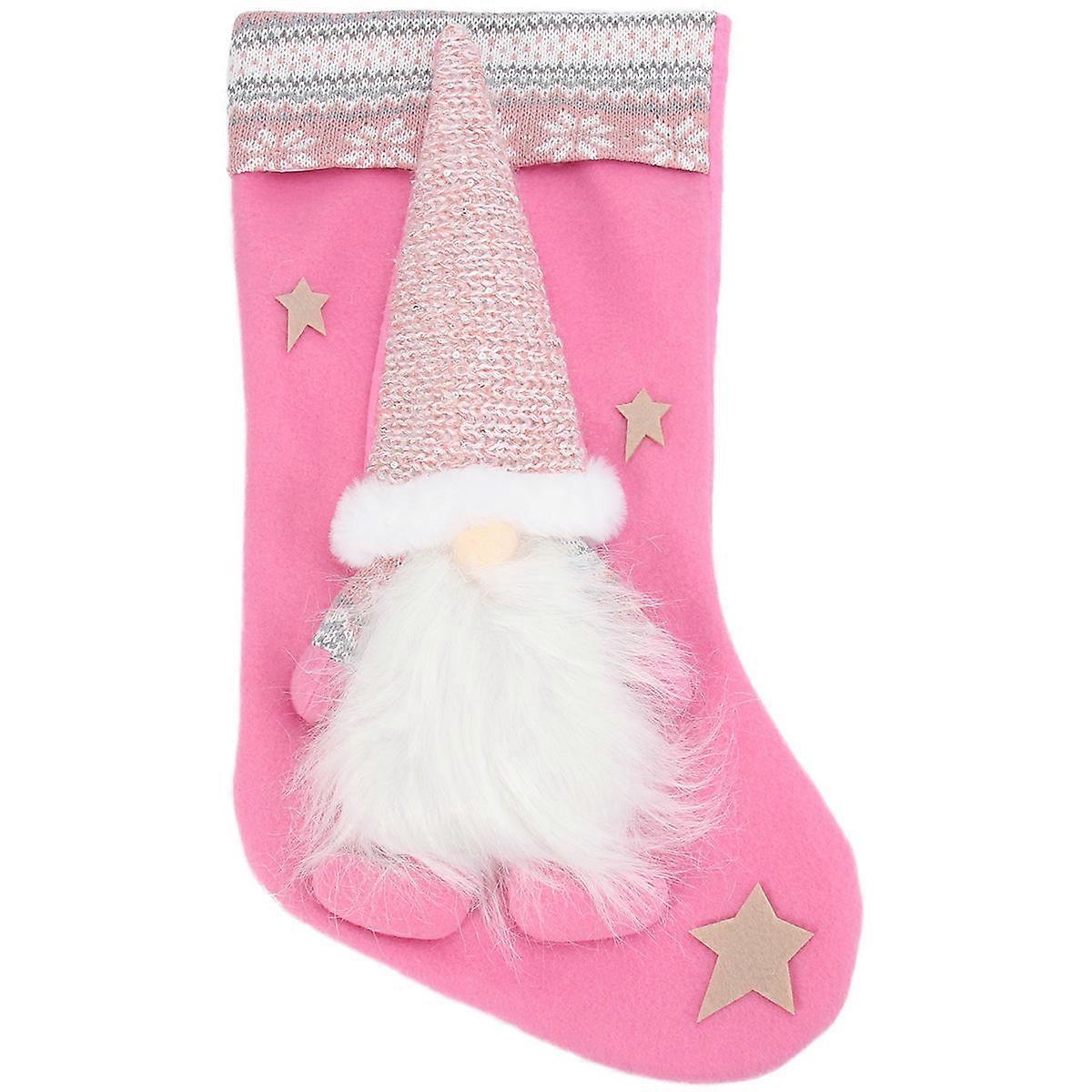 Christmas Stocking Pendant Faceless Doll Patterned Ornament for Tree Decor Festive Holiday Home Living Room Decoration