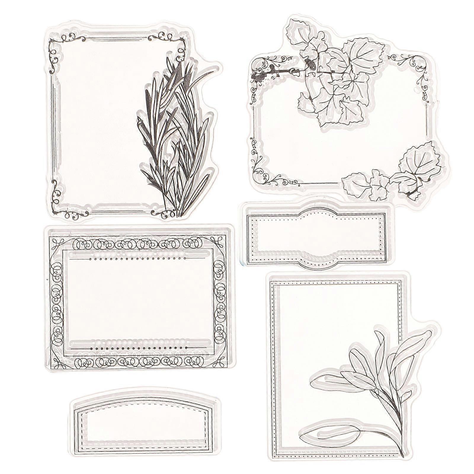 Clear Frame Stamp Floral Embossing Album Decoration Assorted Color 5.00X4.00X0.20CM Diy Craft 1Set