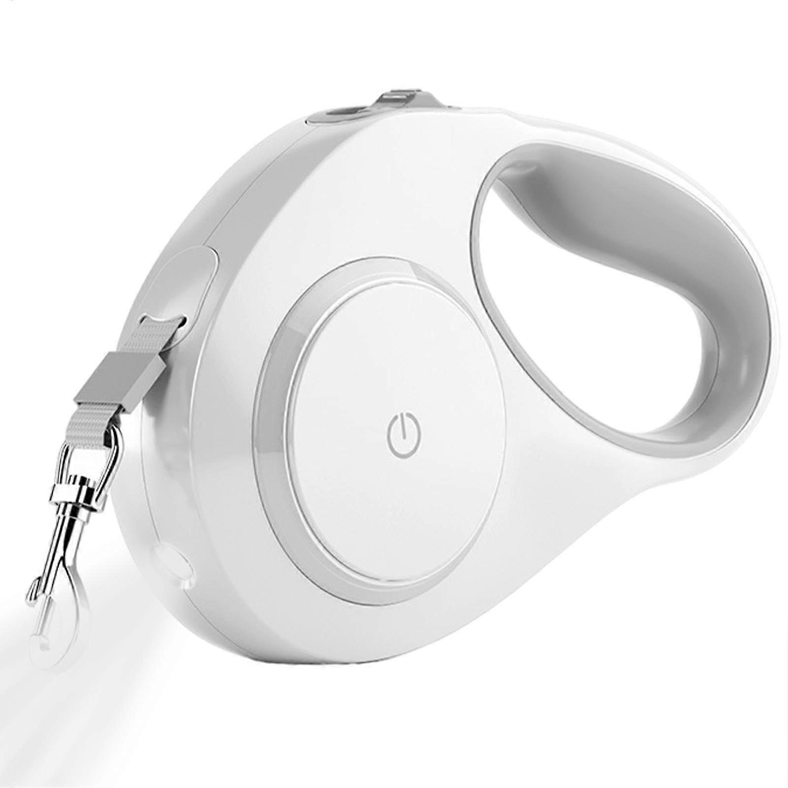 Retractable Dog Leads With LED, Telescopic Traction Rope, Non-Slip Handle, Automatic Lock, 2.01 x 4.37 x 7.09 In, Gray