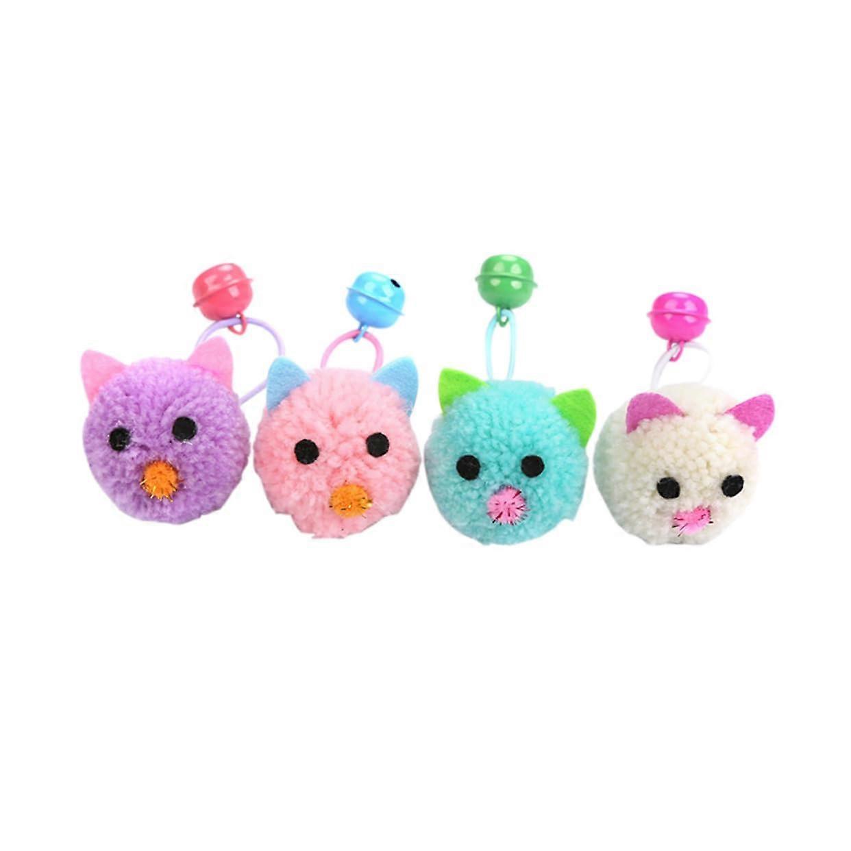 Bite Toy Pack of 4 Cat Toy Mouse Plush Toys Catnip Mice Toy for Cats Doll Toy Pet Chew Toy Pet Plush Furret Plush Cat Bell Balls