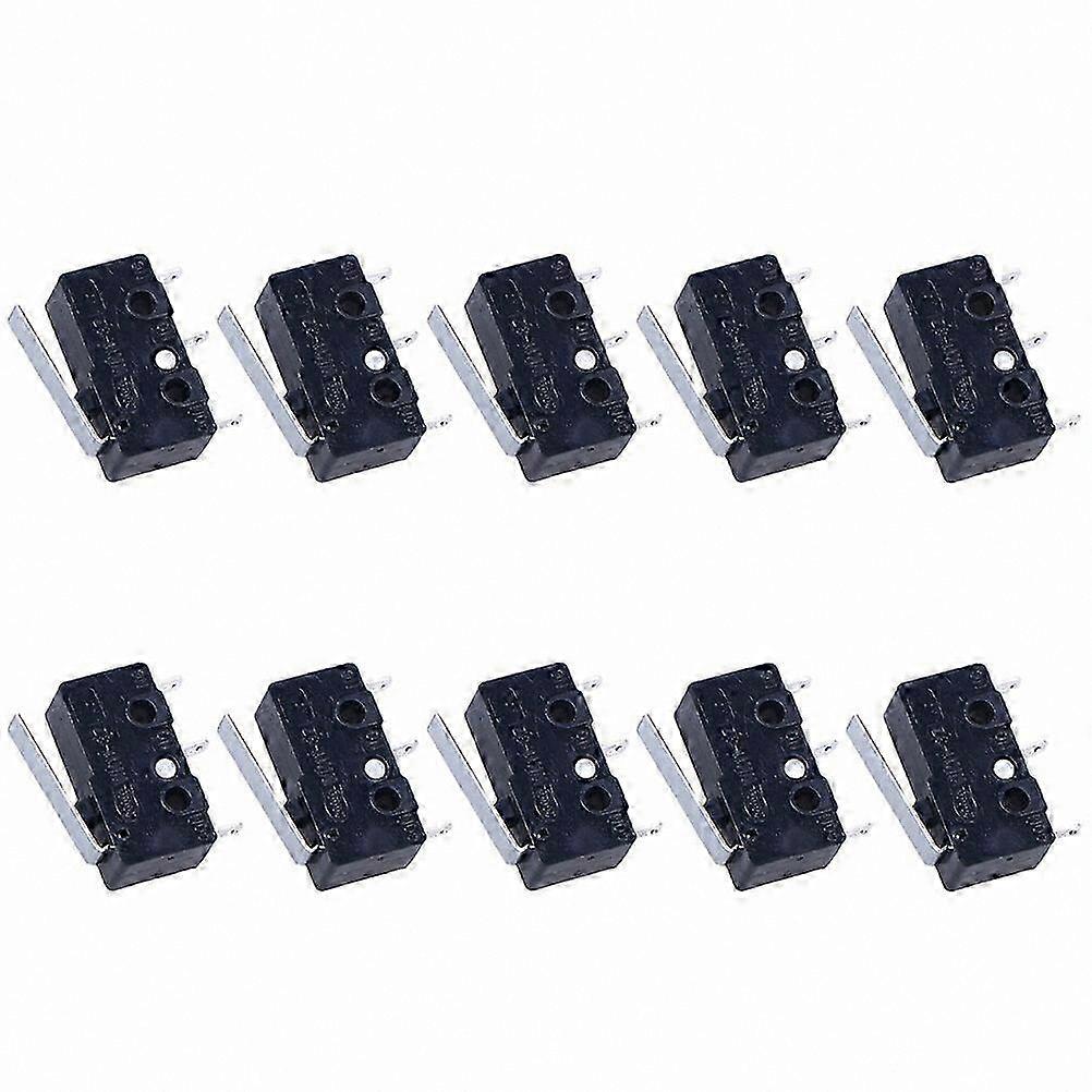 12 Pack Waterproof Micro Switch with Long Hinge Lever, Momentary Push Button for Various Applications (Black)