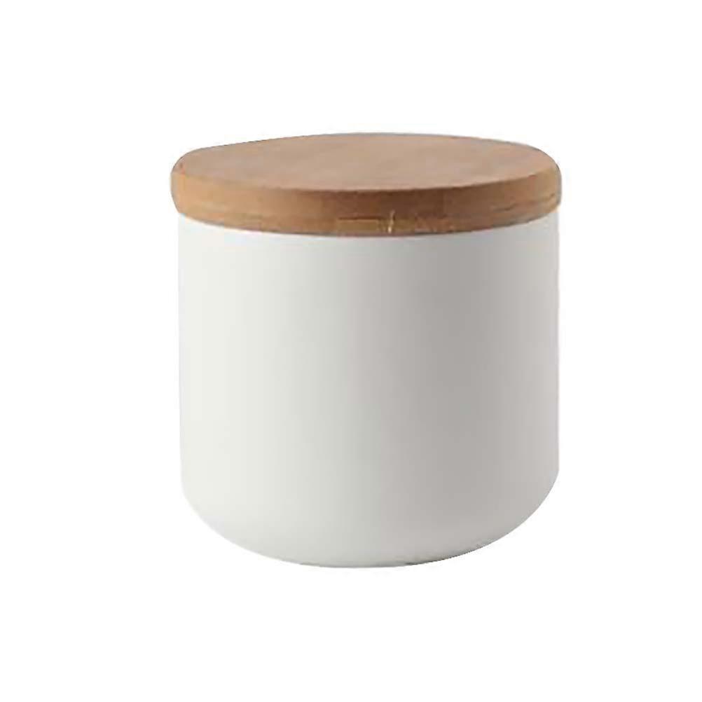 Ceramics Storage Box with Sealed Lid for Kitchen Use White Small