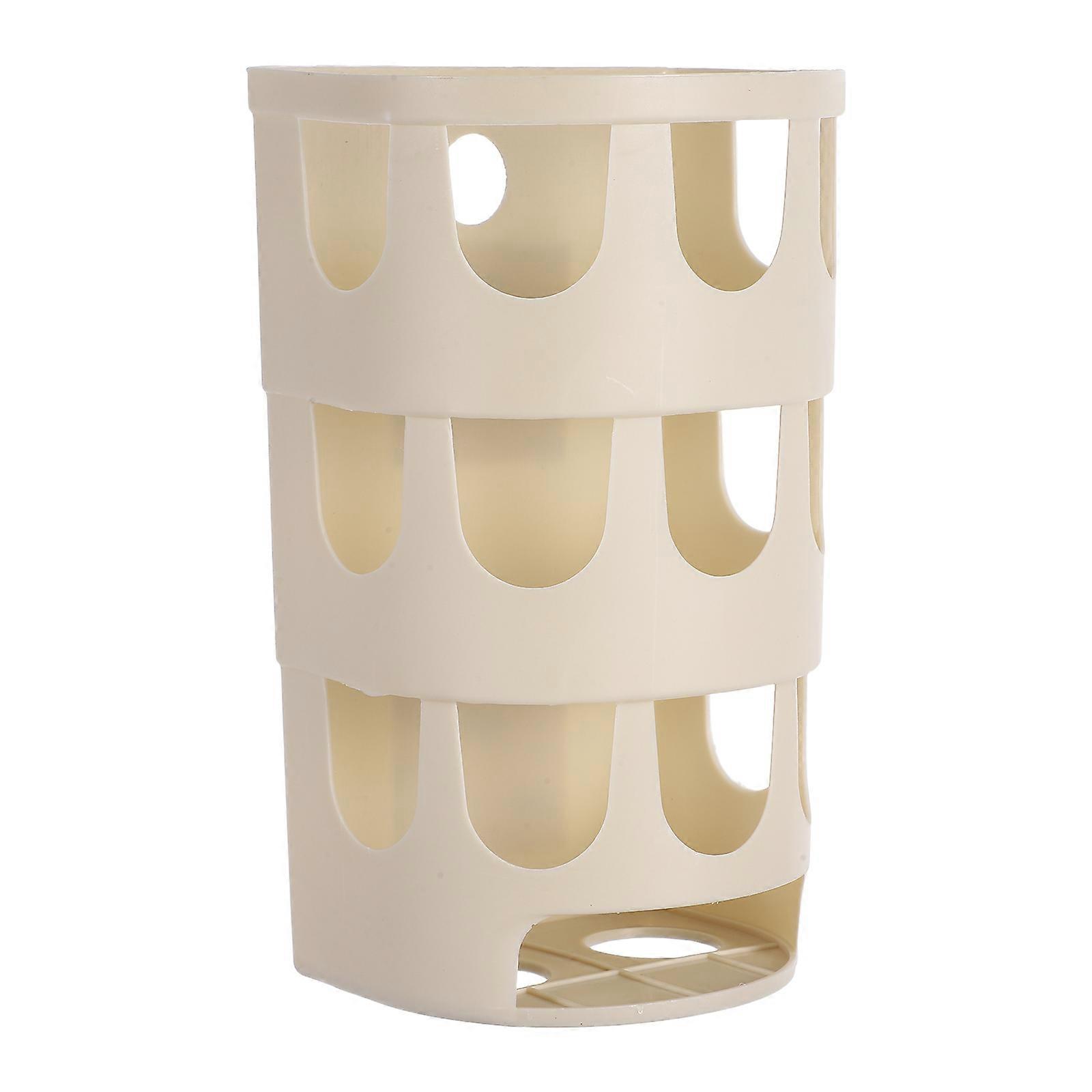 Wall Mountable Trash Bag Holder Made of Quality Plastic in Ivory Color Great for Home Use 10.5 Inches