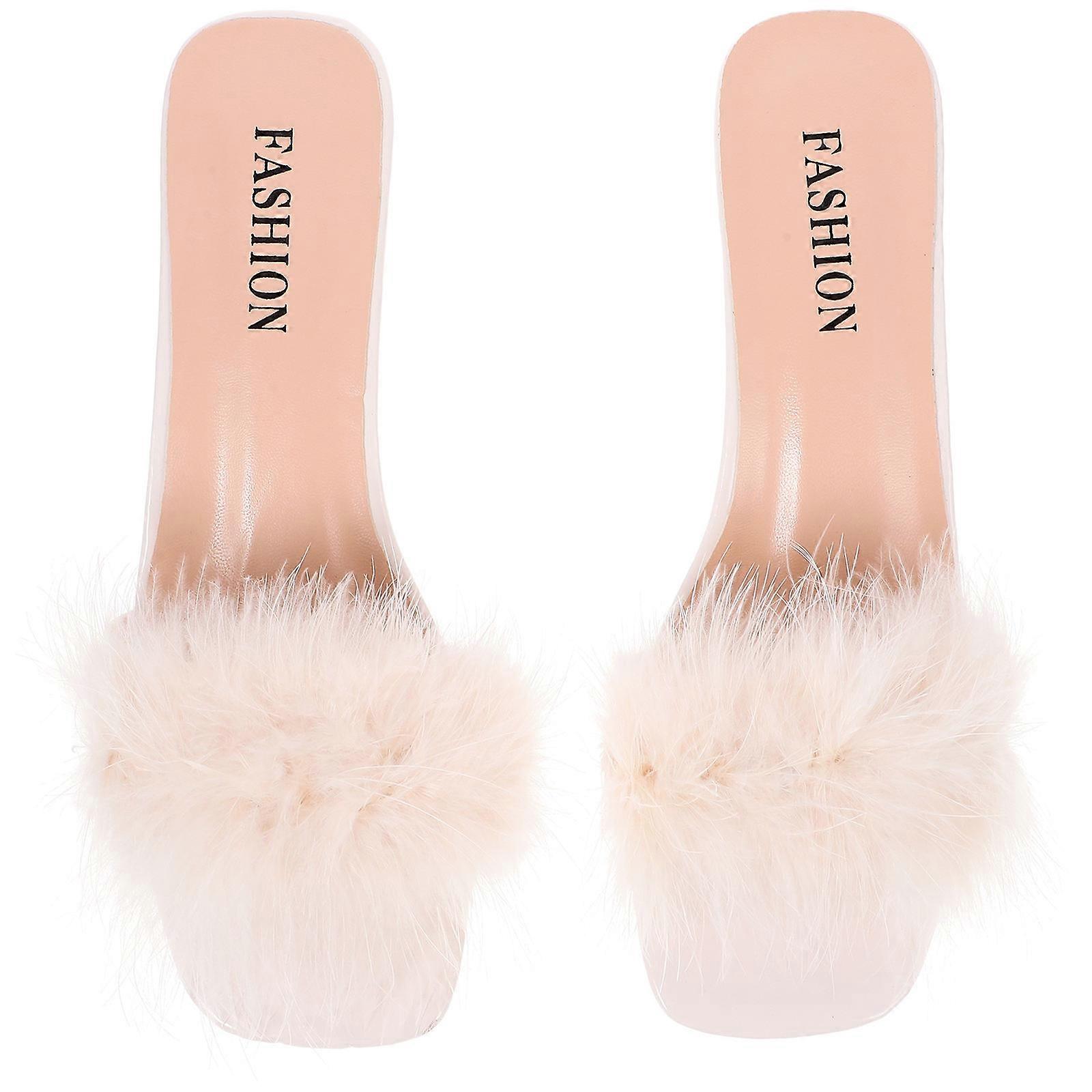 صنادل منخفضة الكعب للنساء أزياء النعال تنفس مفتوحة اصبع القدم مكتنزة كعب الصيف ملابس البيج مقاس 10.0215 بوصة 1 زوج