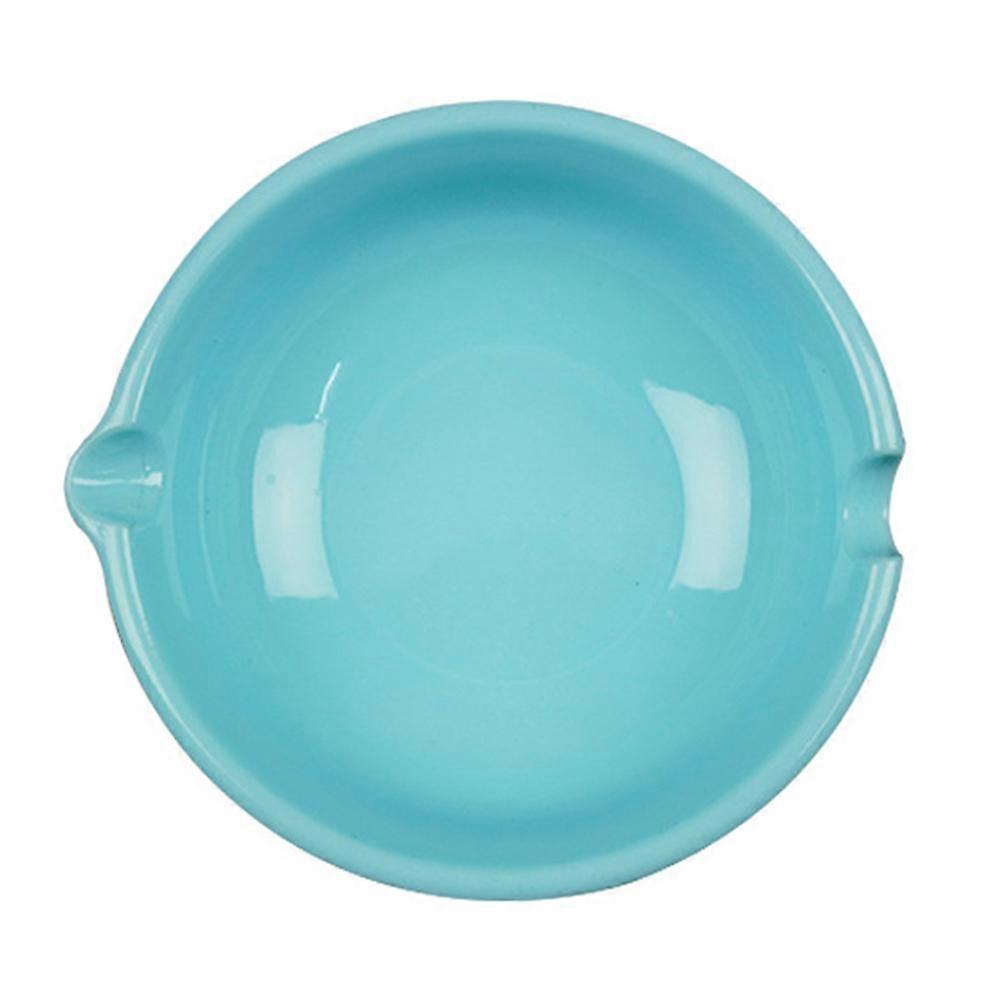 Blue Plastic Ink Dish for Writing Use Durable and Safe Lightweight Compact Design 3.5 x 0.8 inches