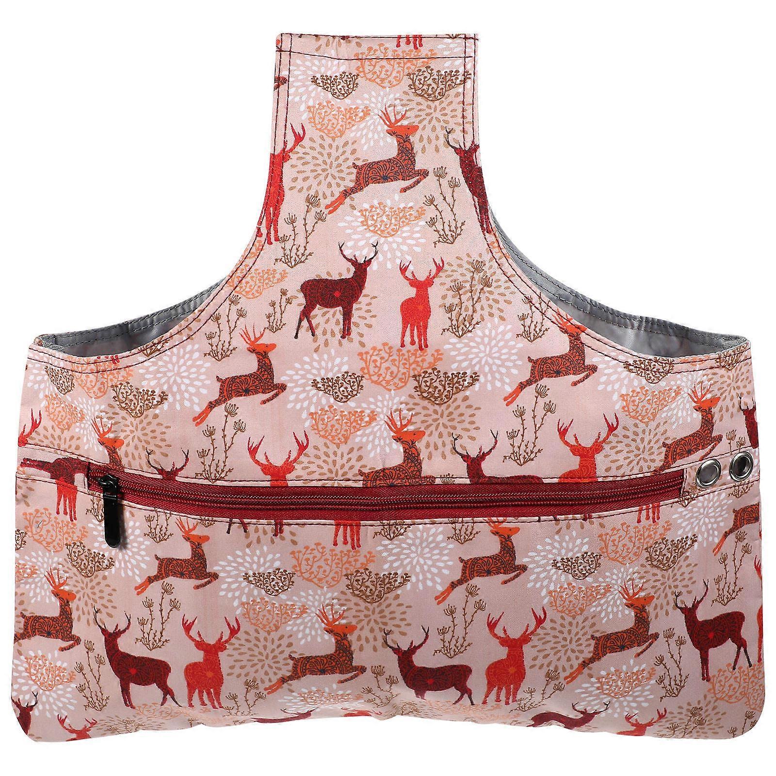 Durable Large Knitting Tote Bag with Reinforced Handle   Portable Yarn Organizer for Crochet Hooks and Craft Storage