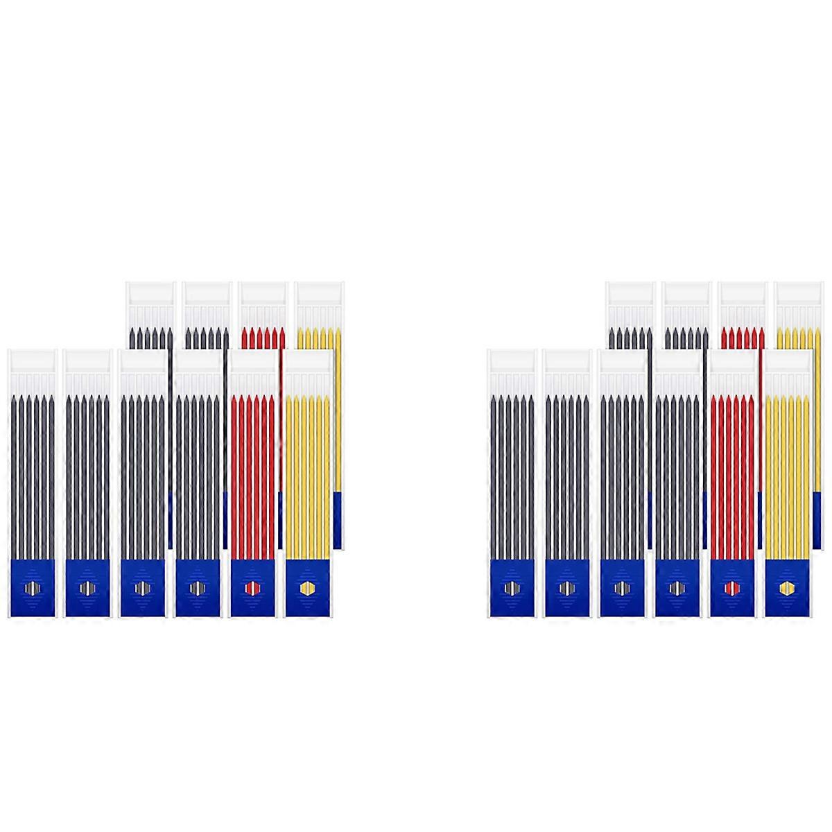 120 Pcs 2.8 mm Solid Carpenter Pencil Set Pencil Refills for Carpenter Carpenter Marker Woodworking