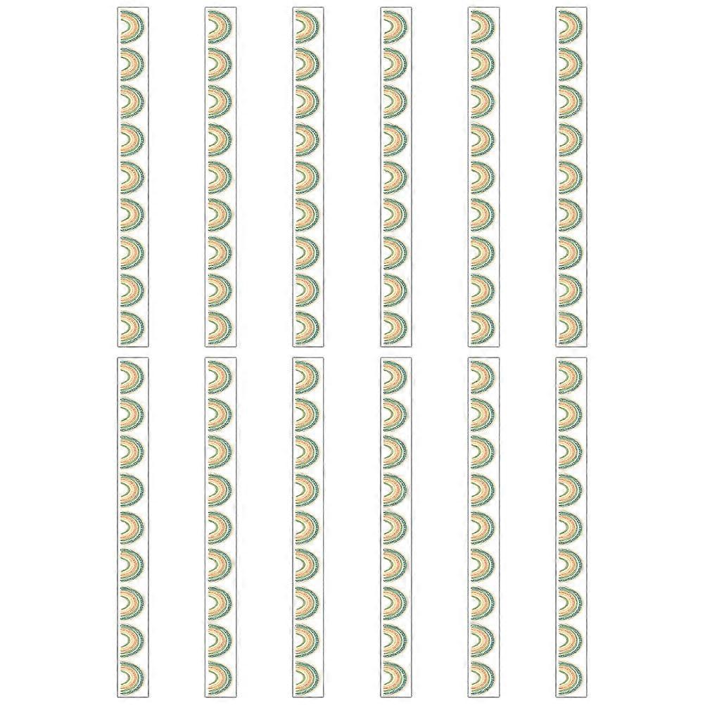 12PCS Magnetic Border Trim, Removable Blackboard Bulletin Board Decor for Classroom & Home, Easy Installation for Photo Booth Wall Decoration