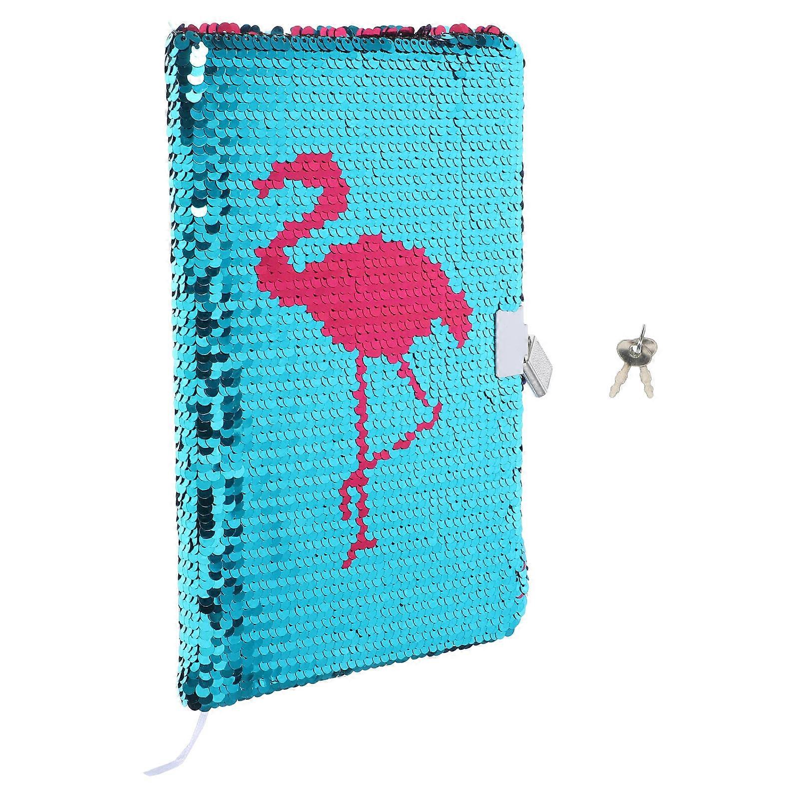 Vibrant Sequin Notebook Small Padlock Diary Recording Memory Recording Paper 1Pcs