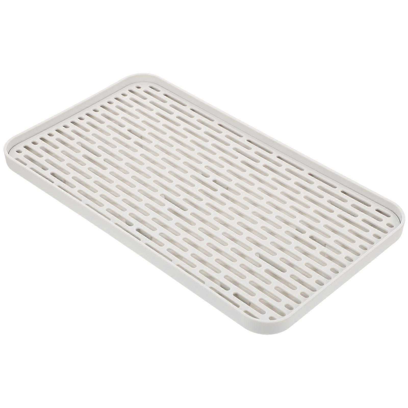 Double Layer Draining Tray for Home Use Safe Practical White PP Material