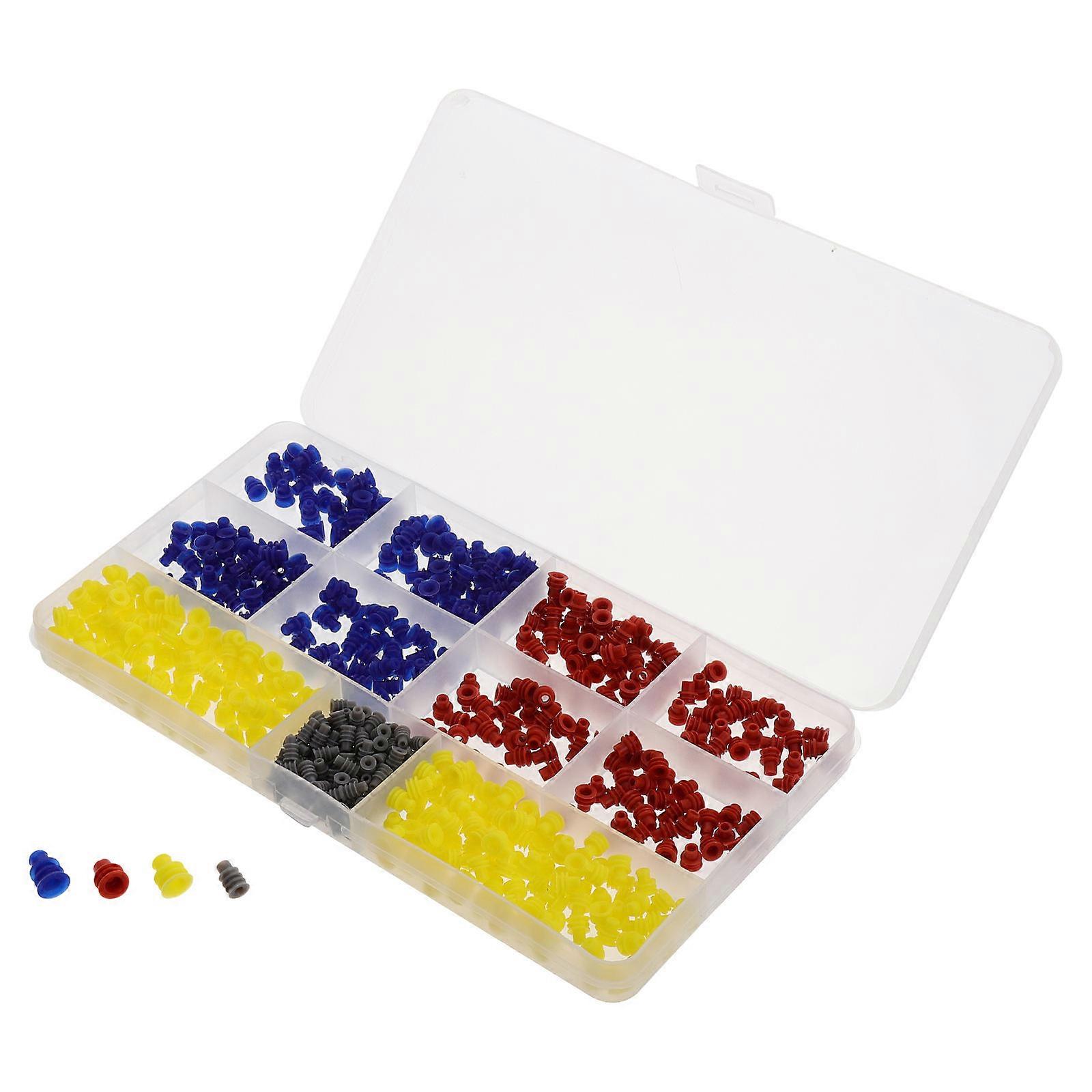 600PCS Silicone Auto Wire Connectors & Electrical Plugs for Automotive Electronics – Durable Rubber Sealing Plugs for Car Audio & Navigation Devices