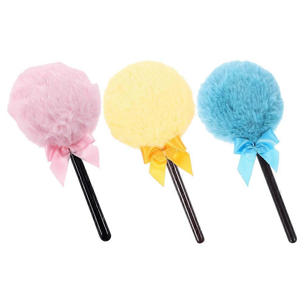 Here's a refined and professional product description based on your input:
**3PCS Lollipop Handle Powder Puff Soft Makeup Brushes**
Elevate your