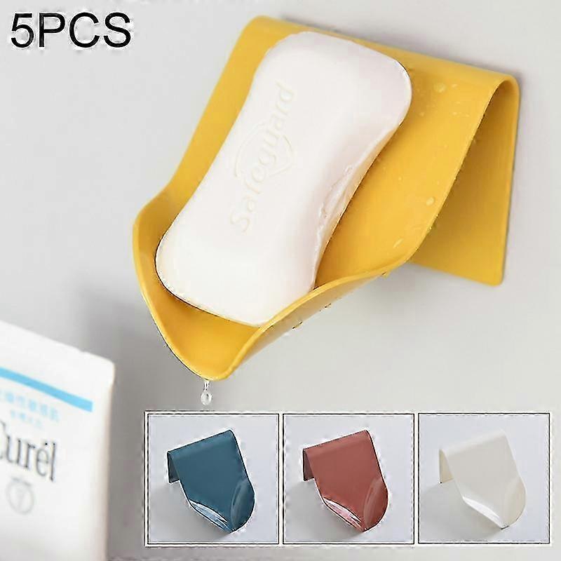 2025 5 PCS Multi-function Traceless Wall Mounted Drain Soap Box, Random Color Delivery