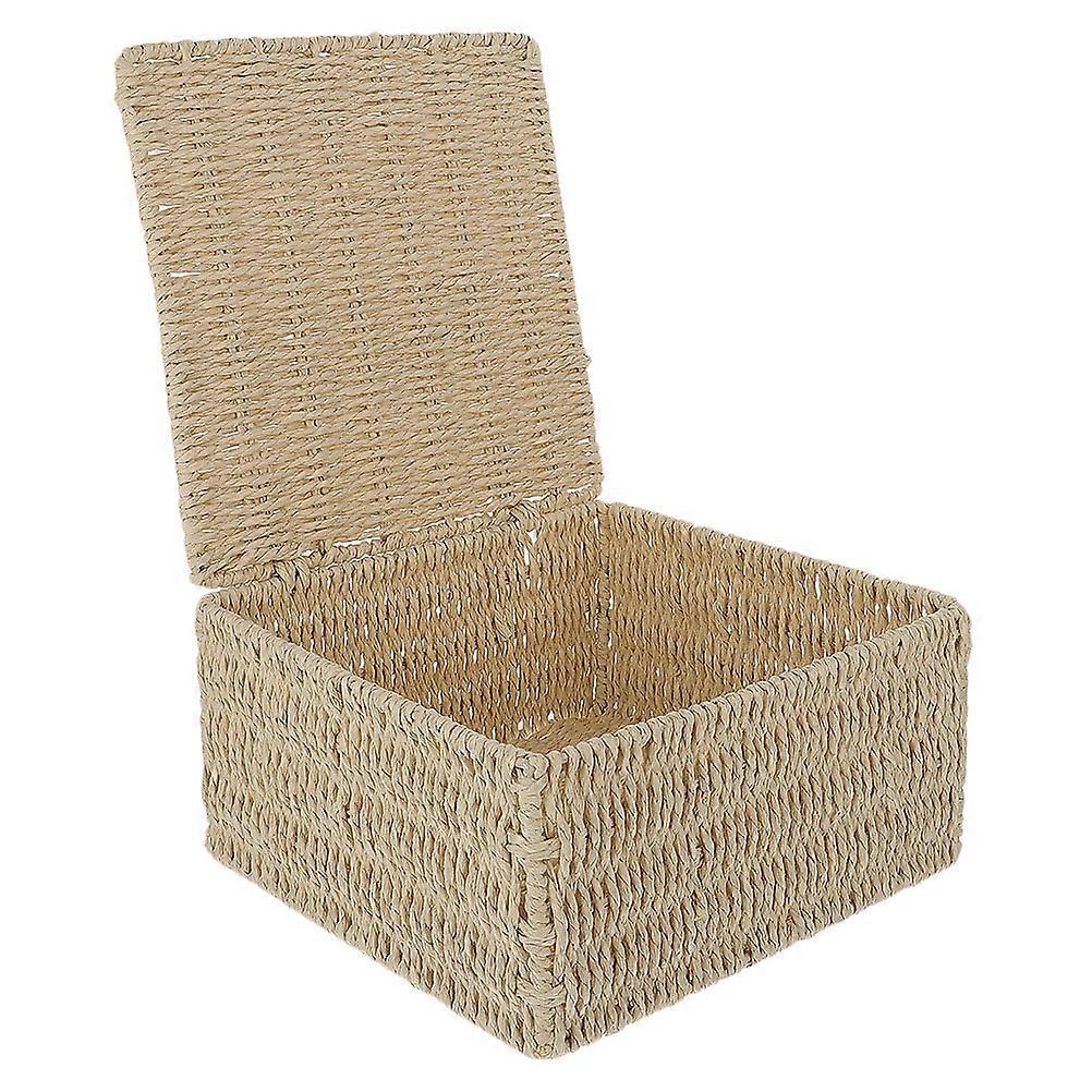 Creative Household Storage Basket for Organizing Snacks and Supplies in Beige Color 1Pc