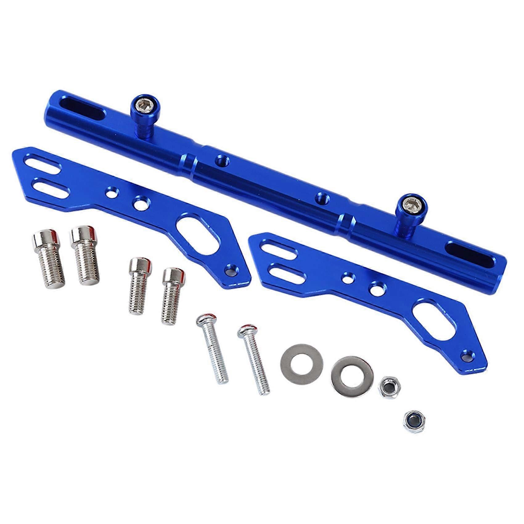 Motorcycle Pannier Rack Aluminium Alloy Crossbar Racing Balance Mounting System Blue