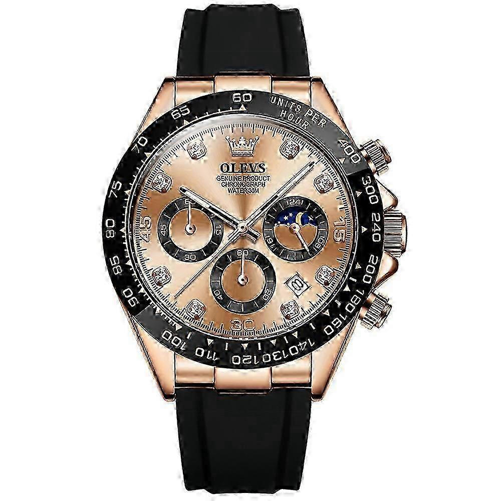 2025 Olevs 2875 Men Multifunctional Quartz Watch White
