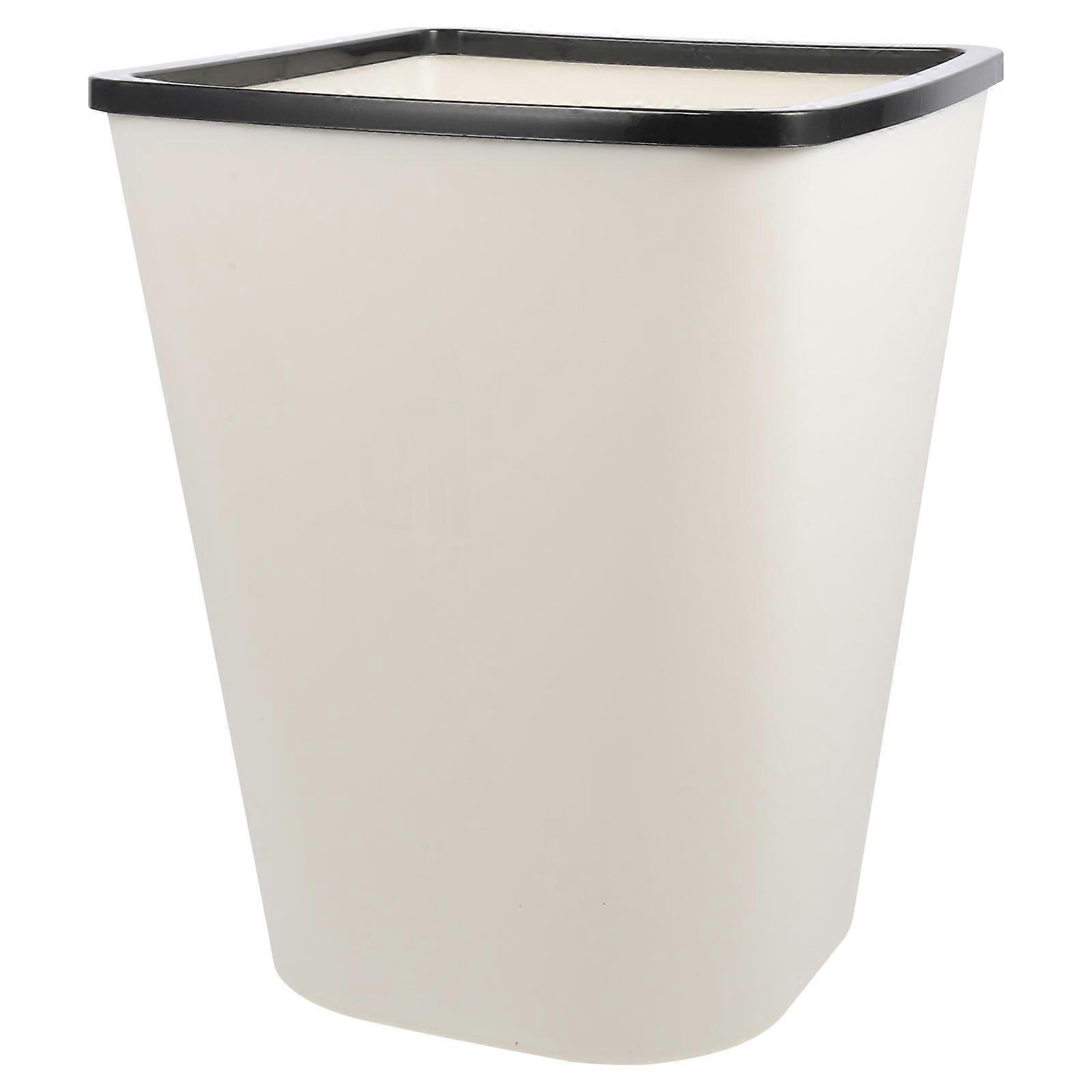 Bathroom Trash Can Designed For Small Spaces In White Plastic Ideal For Dorm Rooms 1Set