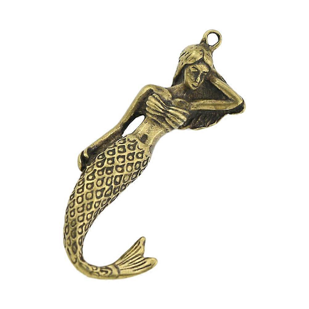 Golden Copper Mermaid Keychain Charm for Decoration Sturdy and Durable Easy to Use Compact Size Lightweight