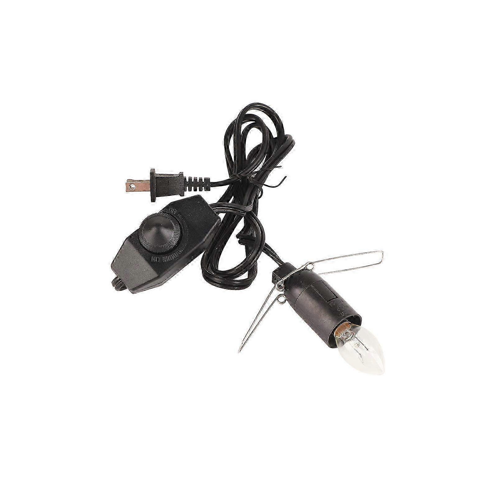 25W Crystal Salt Lamp Cord with Dimmer Control for Bedroom & Study - US Plug 110V Light Replacement Accessory