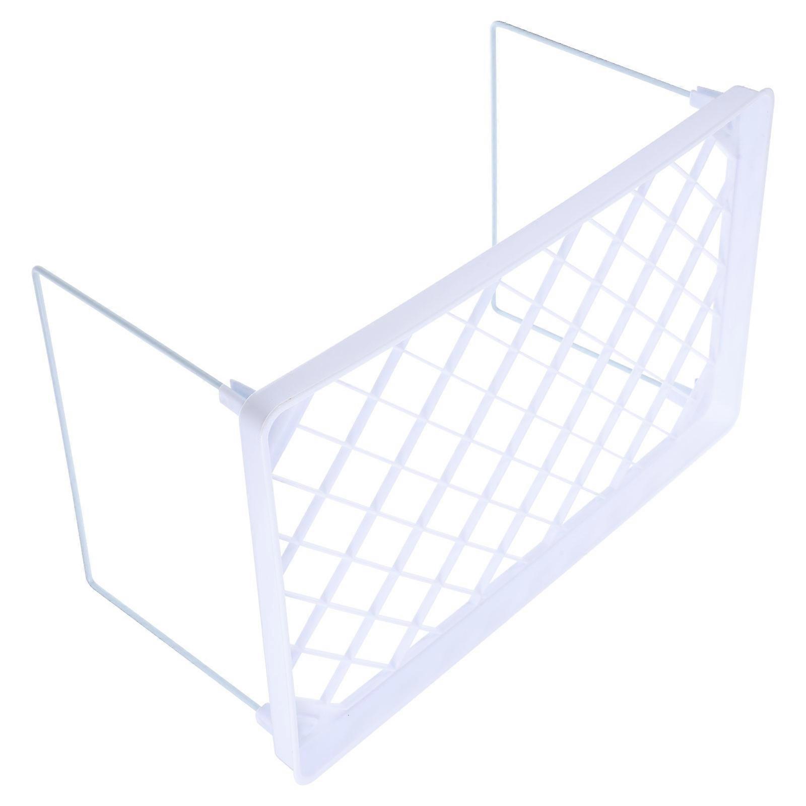 White Foldable Desktop Storage Rack for Home Create Instant Storage Solutions Non Slip Feet 1Pc Size L