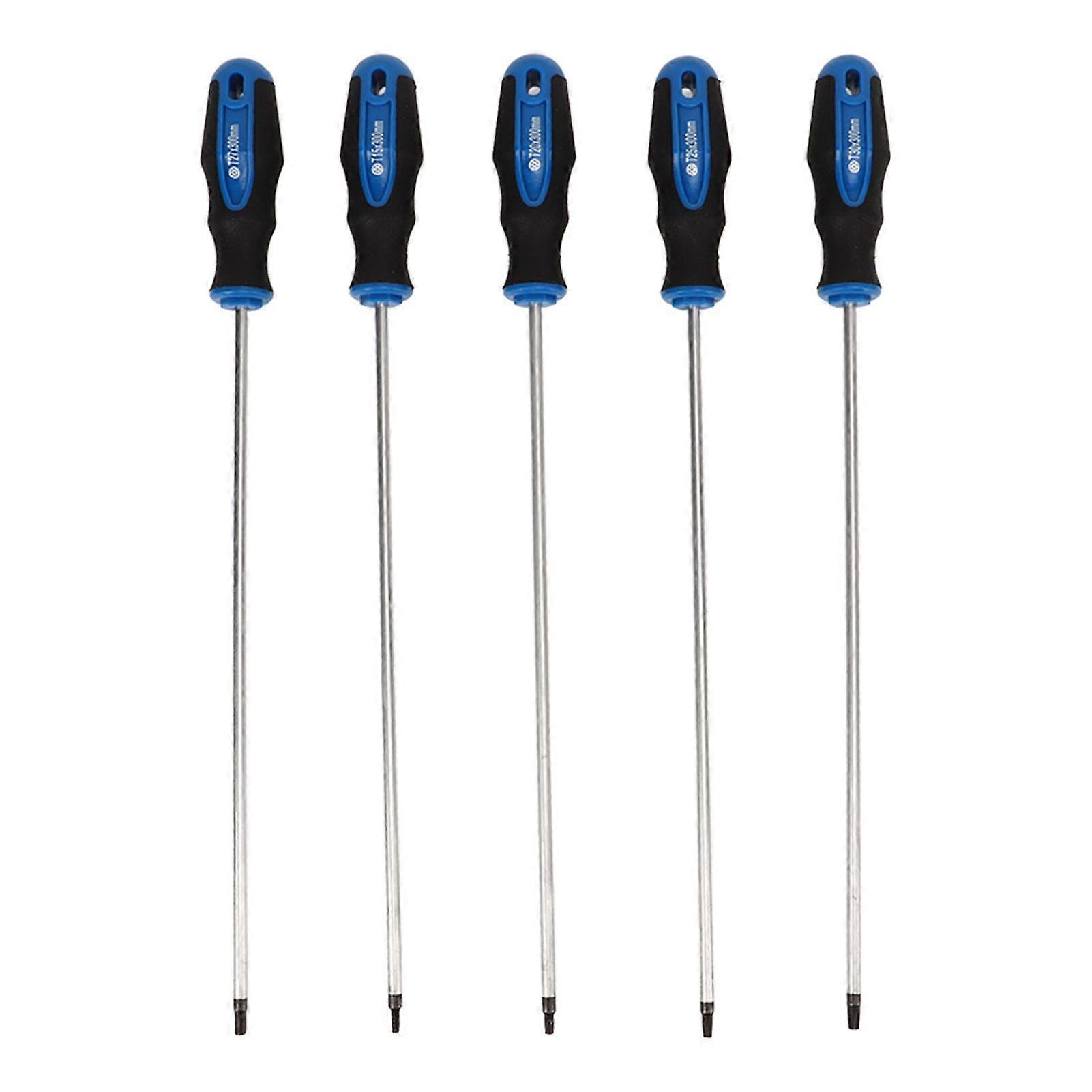 40cm extended screwdriver set 5pcs magnetic tip star hexagonal