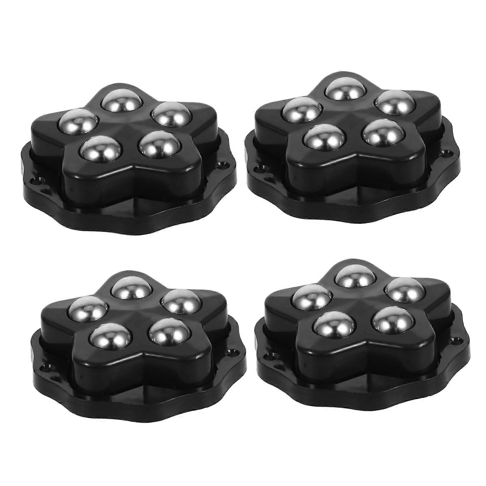 Self-Adhesive Swivel Furniture Casters 4-Pack Silent and Durable For Storage Boxes and Trash Bins