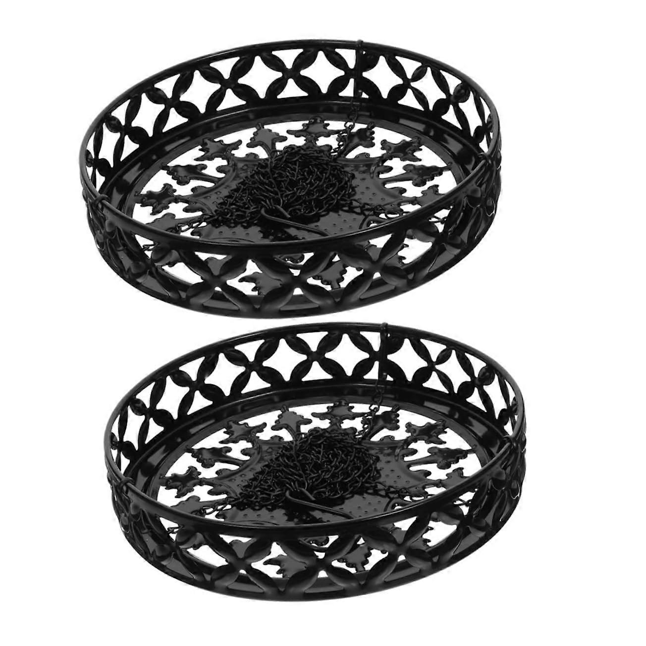 Set of 2 Planter Hangers, Durable Metal Hanging Flower Pot Holders for Indoor Outdoor Use, Adjustable Size and Style