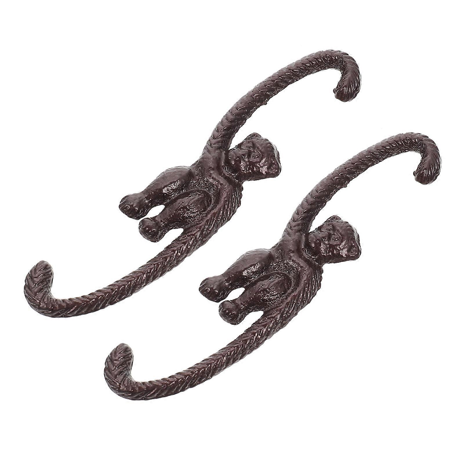 Elegant Iron Hooks Hanging Baskets Bird Feeders Suitable For Garden Enthusiasts Outdoor Decoration 2Pcs