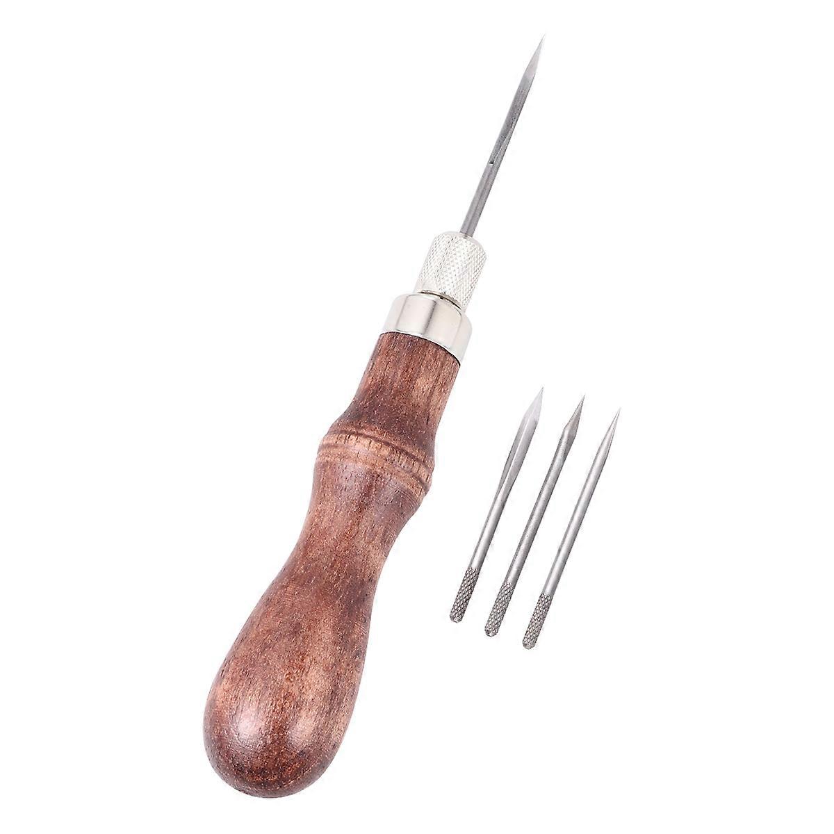 Sewing Awls Perforating Tool For Family And Friends DIY Projects Coffee Straight Tip 4-in-1 Repairing Solution 1 Set