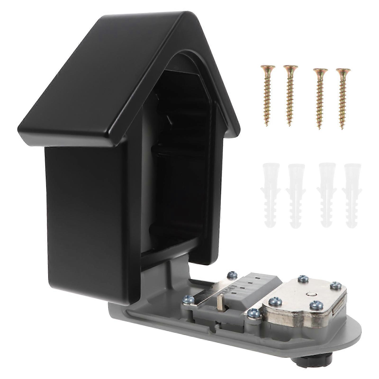 Outdoor Wall Mounted Anti-Theft Key Locker Box With 4 Password Lock Light Grey 1Pack