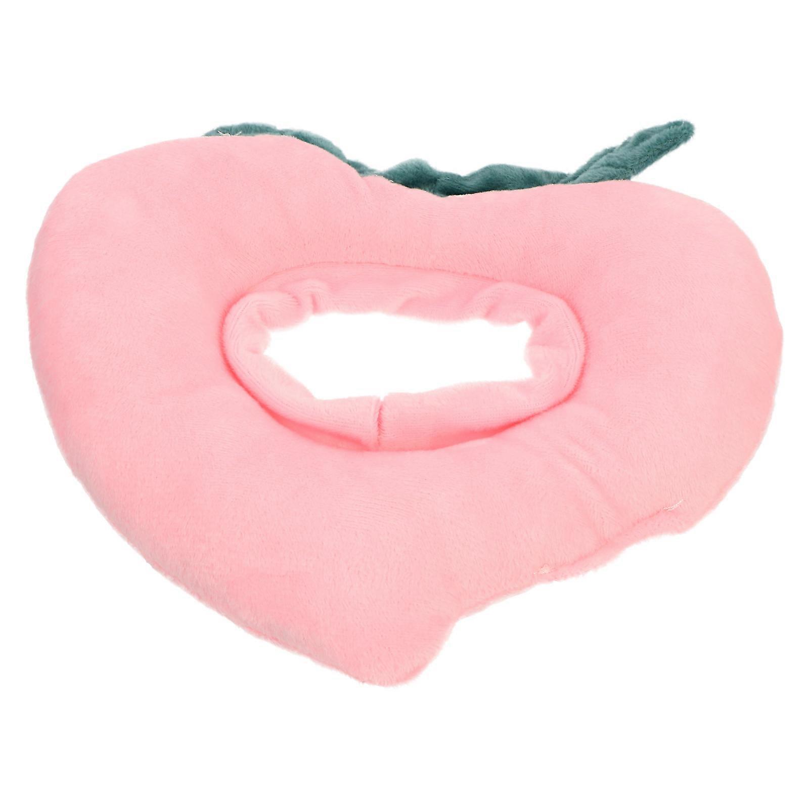 Peach Shape Cat Protective Collar For Surgical Recovery And Injury Protection Pink Adjustable Size 1Pcs