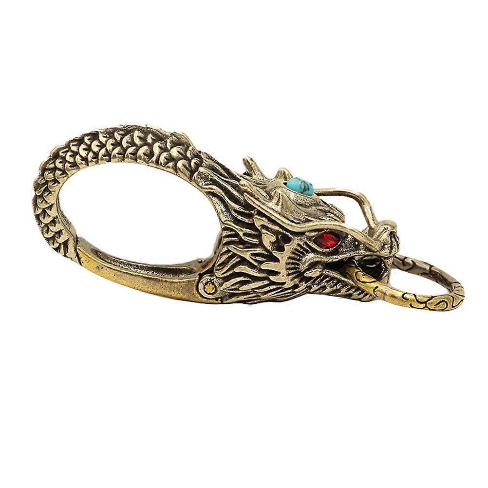 Vintage Keychain Hook Dragon-head Design For Adults Functional Daily Use 1Pc