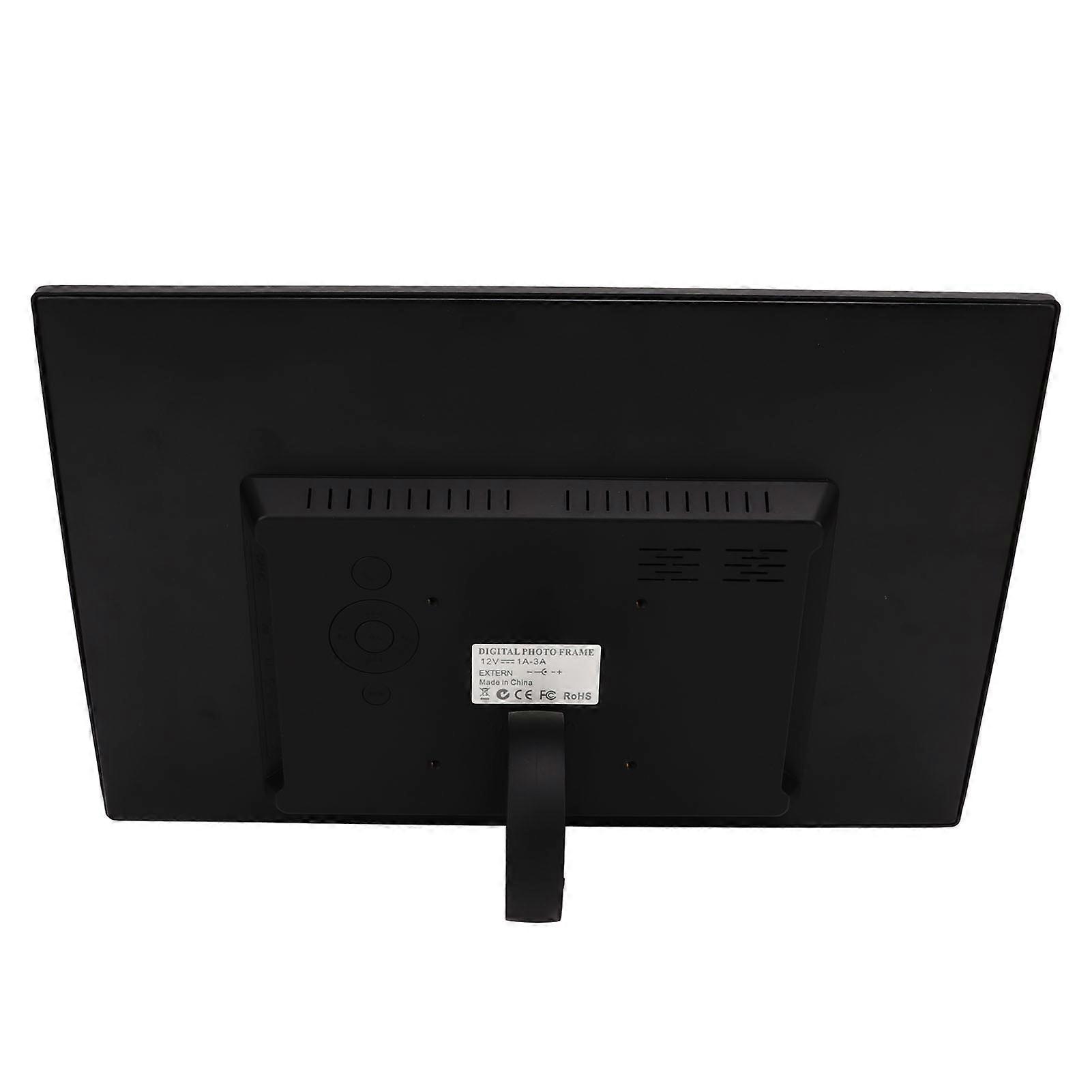 15 Inch HD Digital Photo Frame Multifunctional Video Player Smart Picture Frame with Remote Control 100‑240V HK152 EU Plug 