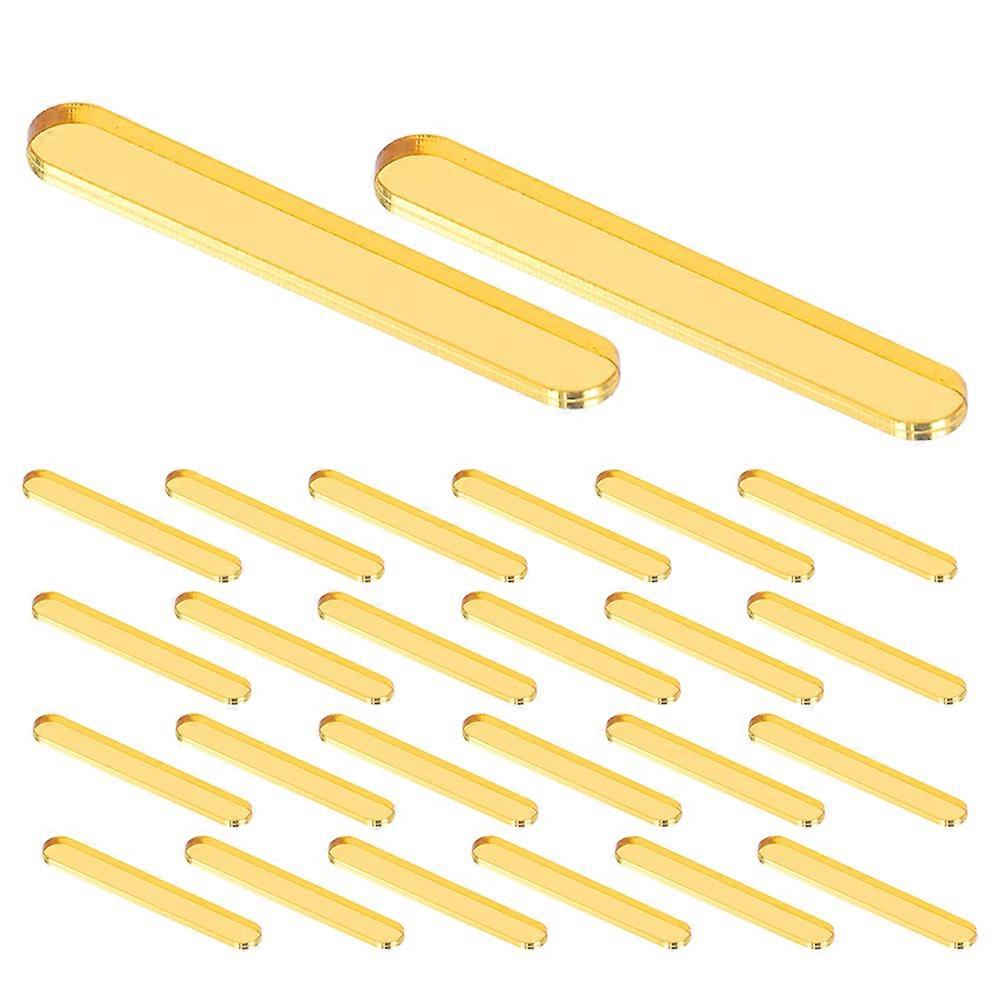 Golden Acrylic Popsicle Sticks 40Pcs For Homemade Ice Cream And Craft Projects Smooth Safe Versatile Durable Option