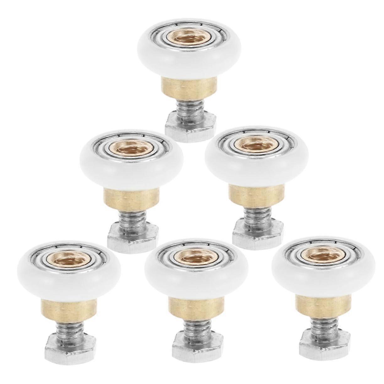 1Set Shower Door Rollers with Durable Copper Bearing Screws for Sliding Doors - Quiet Operation and Easy Installation