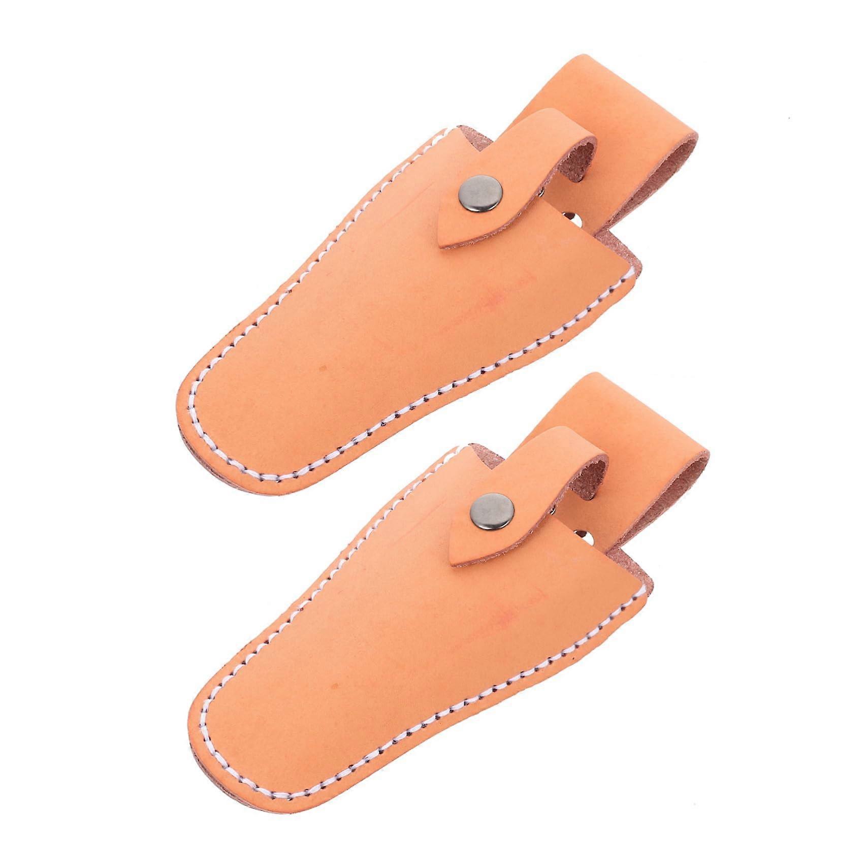 Leather Tool Pouch for Scissors Holder for Garden Pruners with Metal Buckle