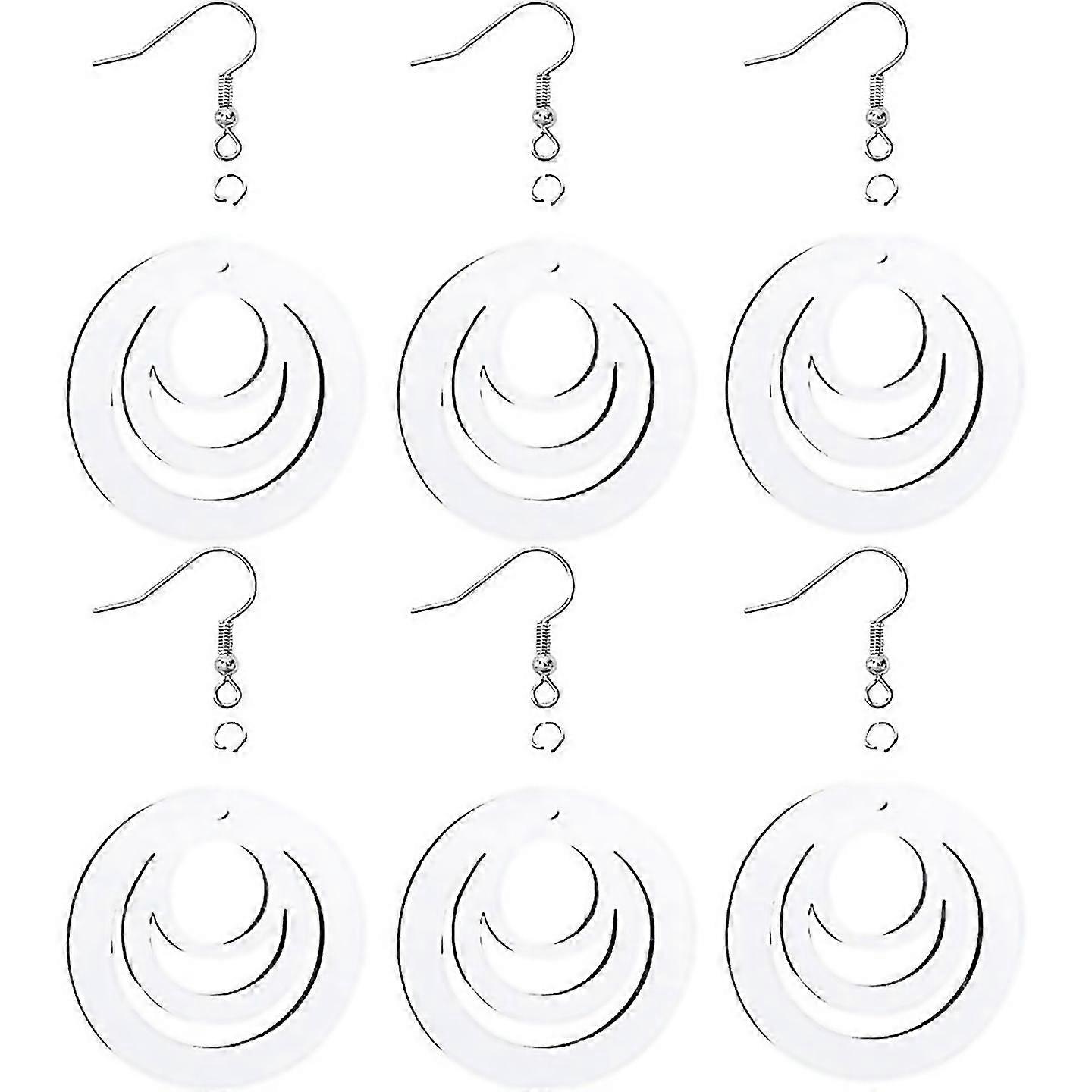 For 60set Sublimation Blank Earrings Heat Transfer Sublimation Hooks