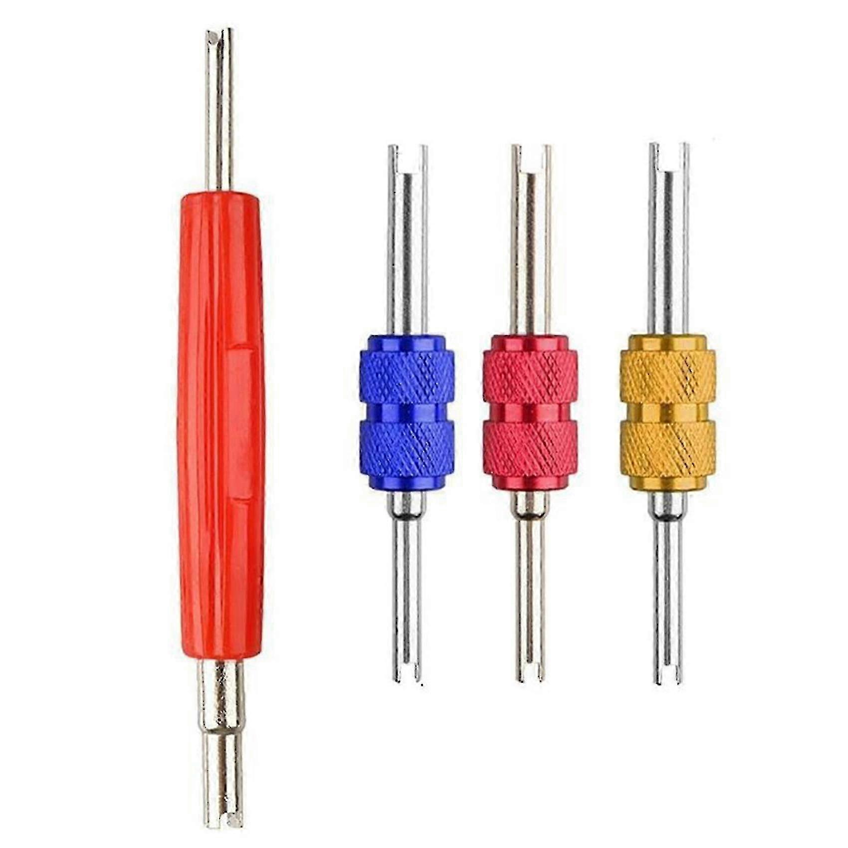4pcs R134 R12 A/c Hvac Schrader Valve Stem Core Remover Tool
