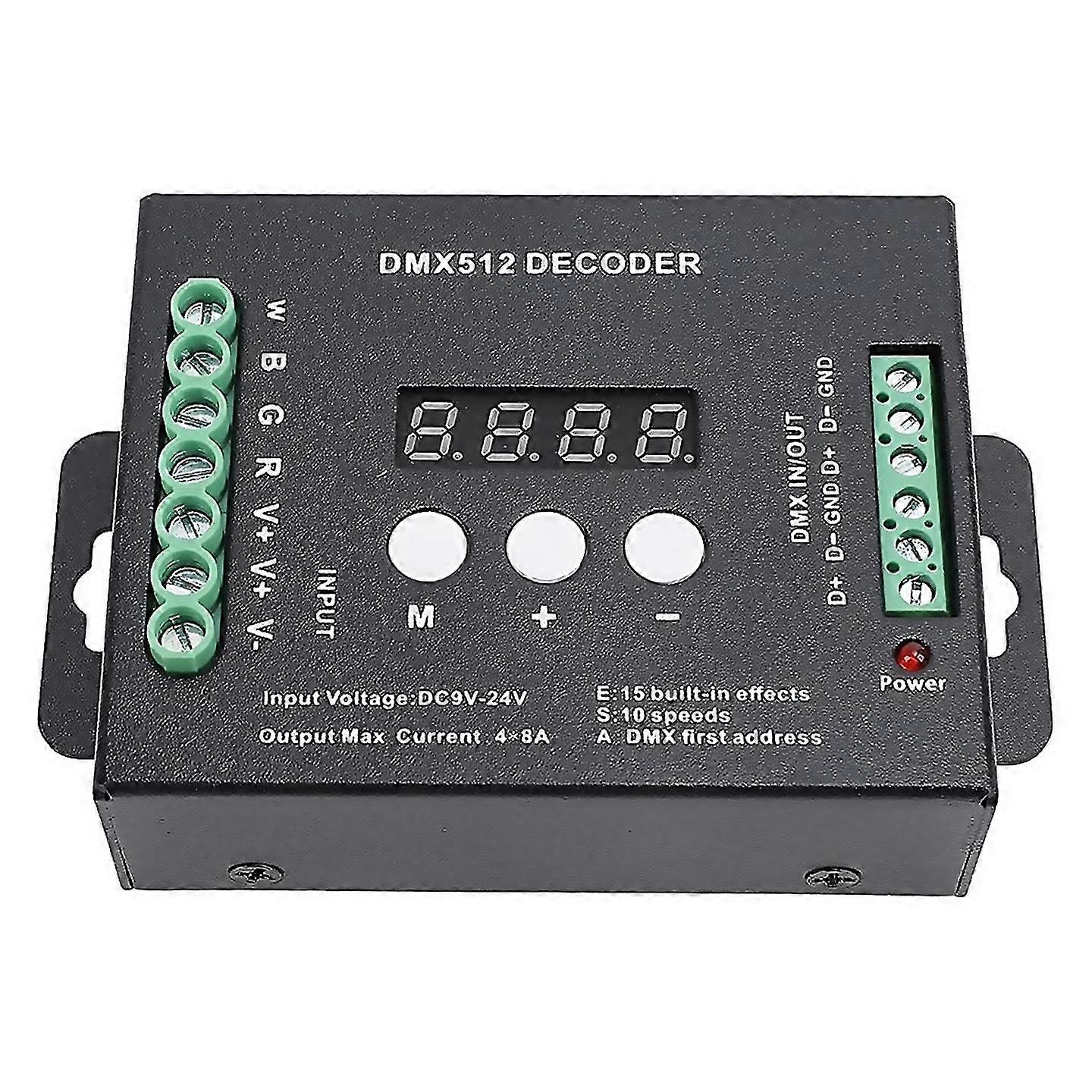 For led decoder dmx512 rgbw controller 15 built in lighting effects